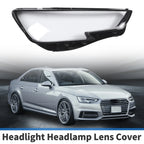 1 Pc Headlight Lens Cover for Audi A4 (2016–2019) Black