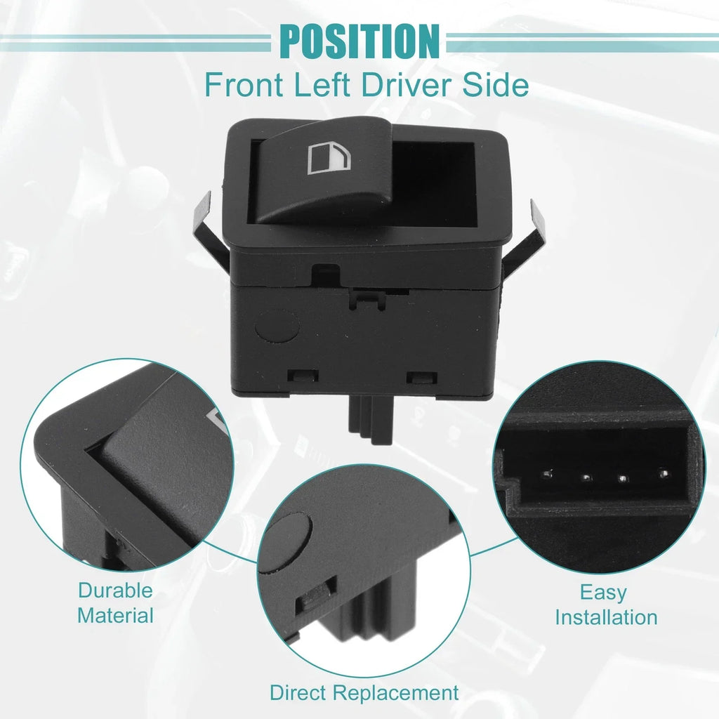 Front Left Driver Power Window Switch for BMW 323i (1999-2000)
