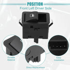 Front Left Driver Power Window Switch for BMW 323i (1999-2000)