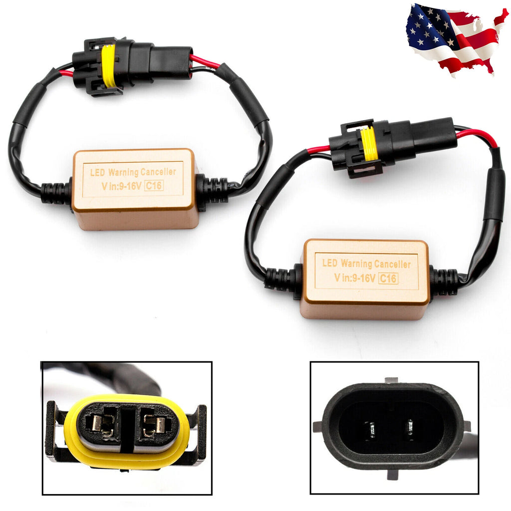 H11 H8 LED Headlight Canbus Anti Flicker Resistor Decoder for (2011–2025)