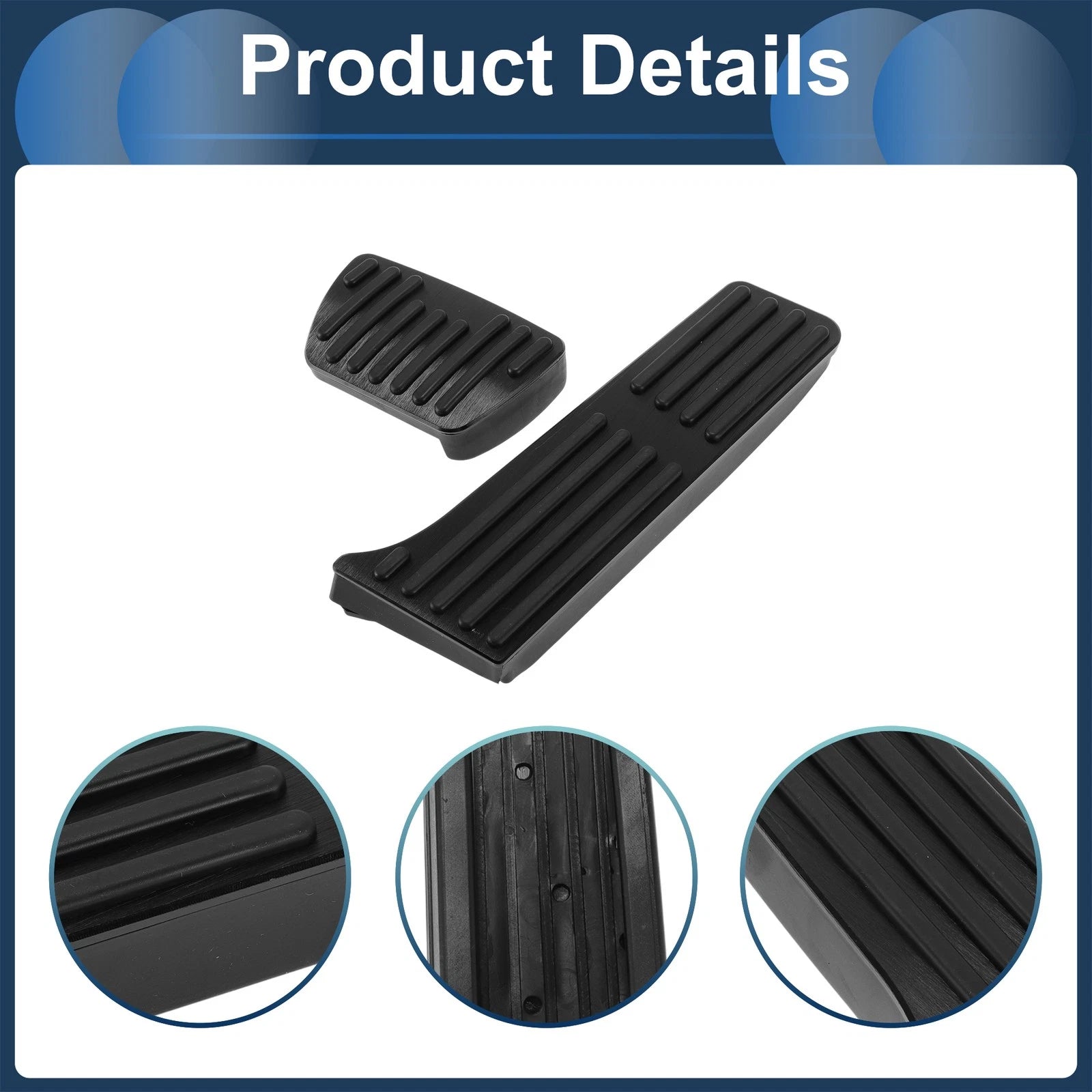 2 Pcs Accelerator Pedal Covers for Toyota Harrier (2022) - Black