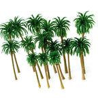 15x Mini Coconut Palm Trees for Model Train Diorama HO O N Z Scale