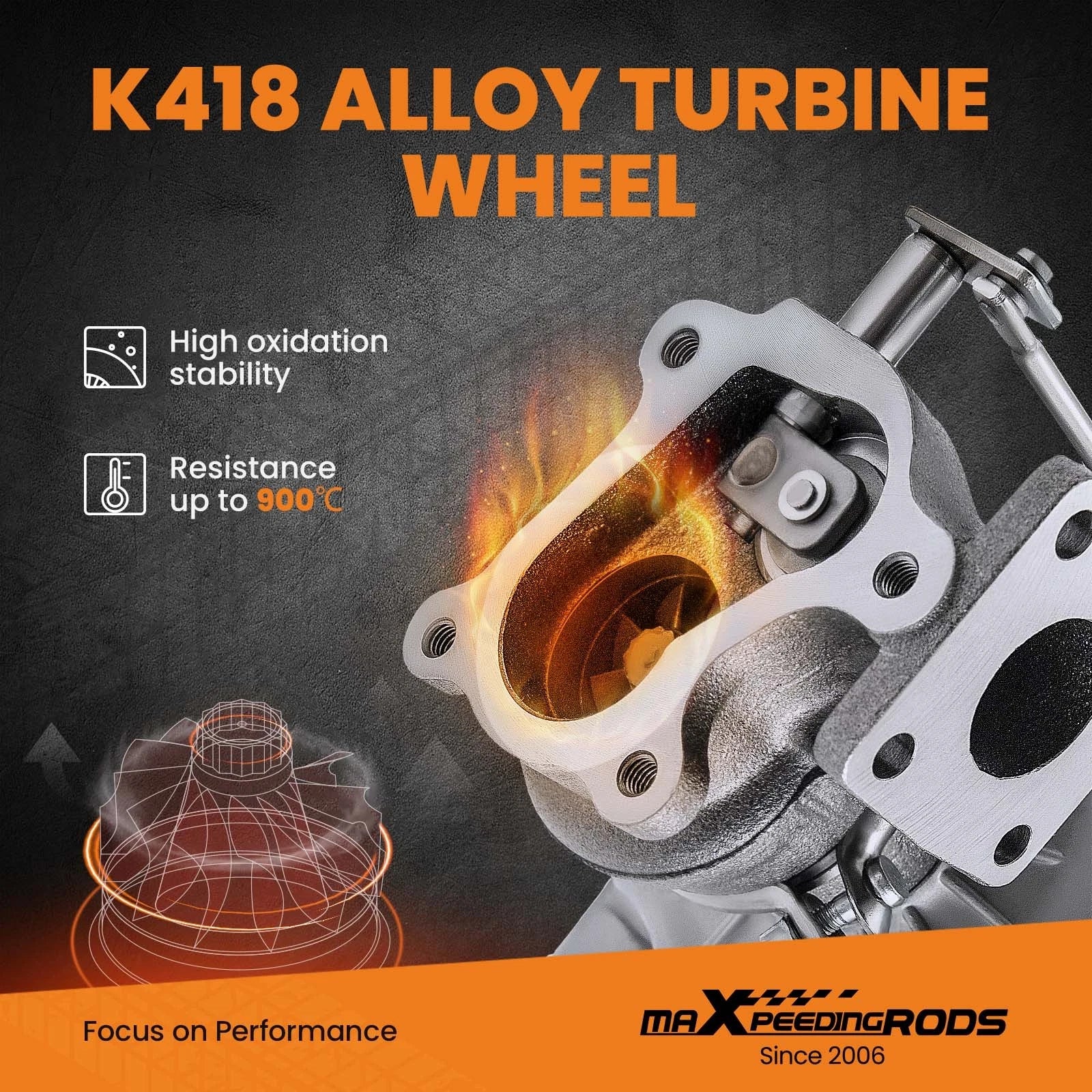 Turbocharger for Holden Isuzu D-Max Rodeo 2.5L 136HP (2002–2012) 8972402101