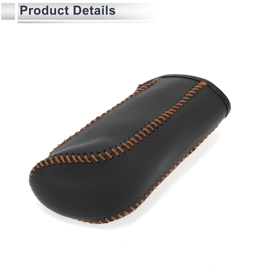 Gear Shift Knob Cover for Nissan Tiida (2004–2012) Black Brown Faux Leather