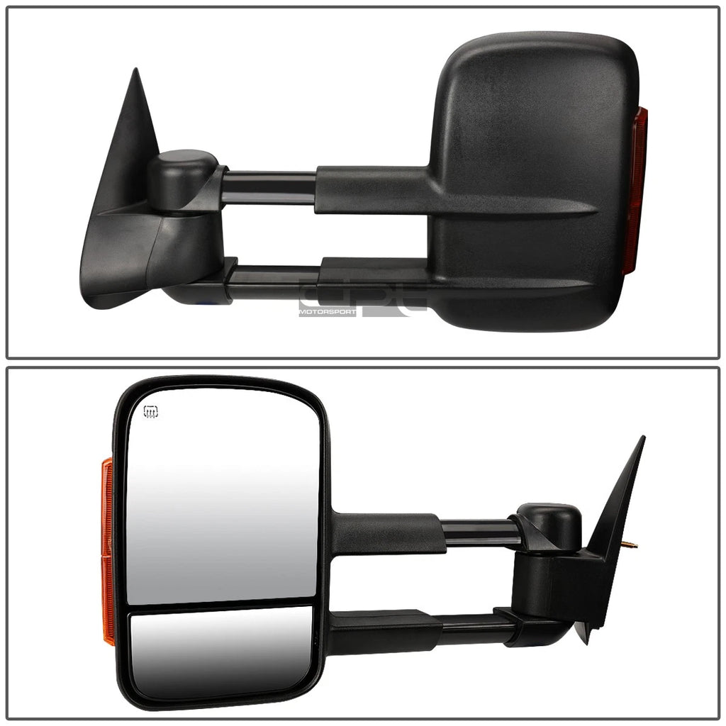Set of 2 Power Heated LED Signal Light Towing Mirrors for GM GMT800 (2003–2007)