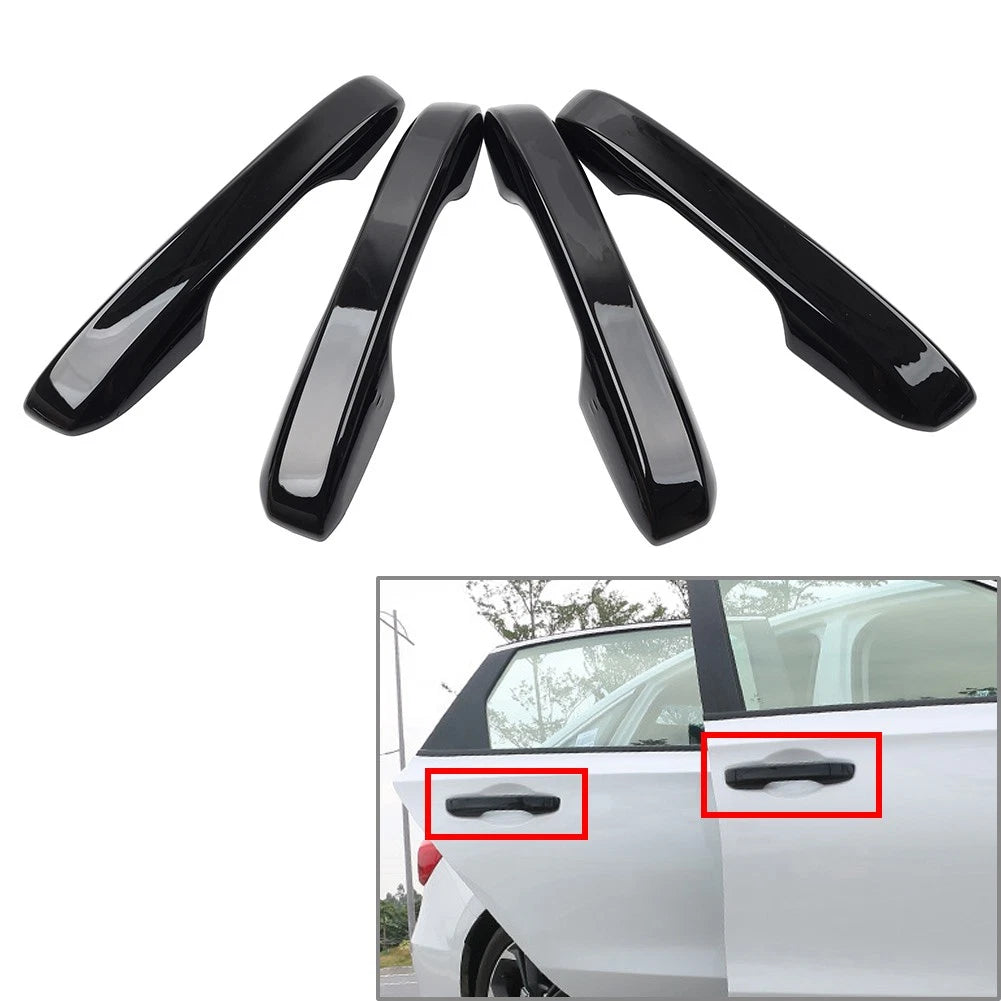 Set of 4 Outer Door Handle Cover Trim for Honda Civic (2022–2025) Glossy Black