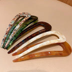 U Shaped Acrylic Hair Fork for Women (Korean Floral Retro)