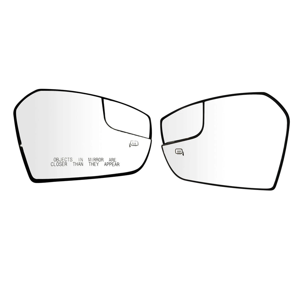 2X Rear View Heat Mirror Glass with Backplate GJ5Z17K707A for Ford Escape (2017–2018)