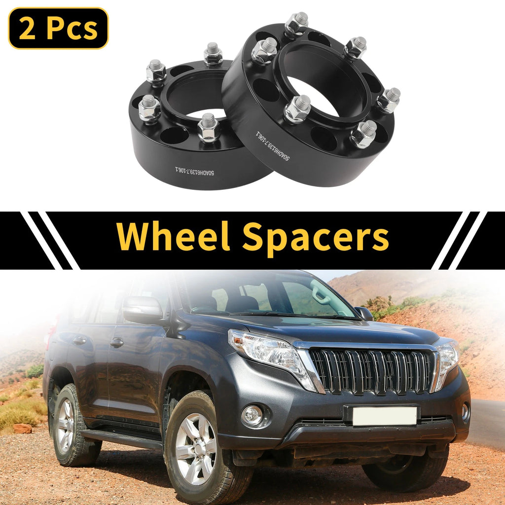 2Pcs Wheel Spacers 6x139.7mm M12x1.5 for Toyota Land Cruiser 