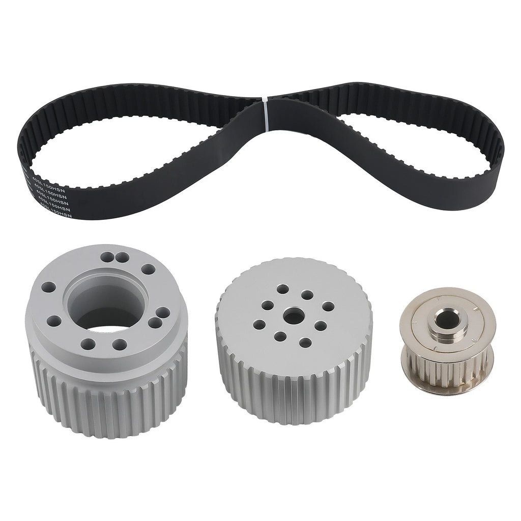 Billet Aluminum Gilmer Belt Drive Pulley Kit for Chevy SBC 305 327 350 400