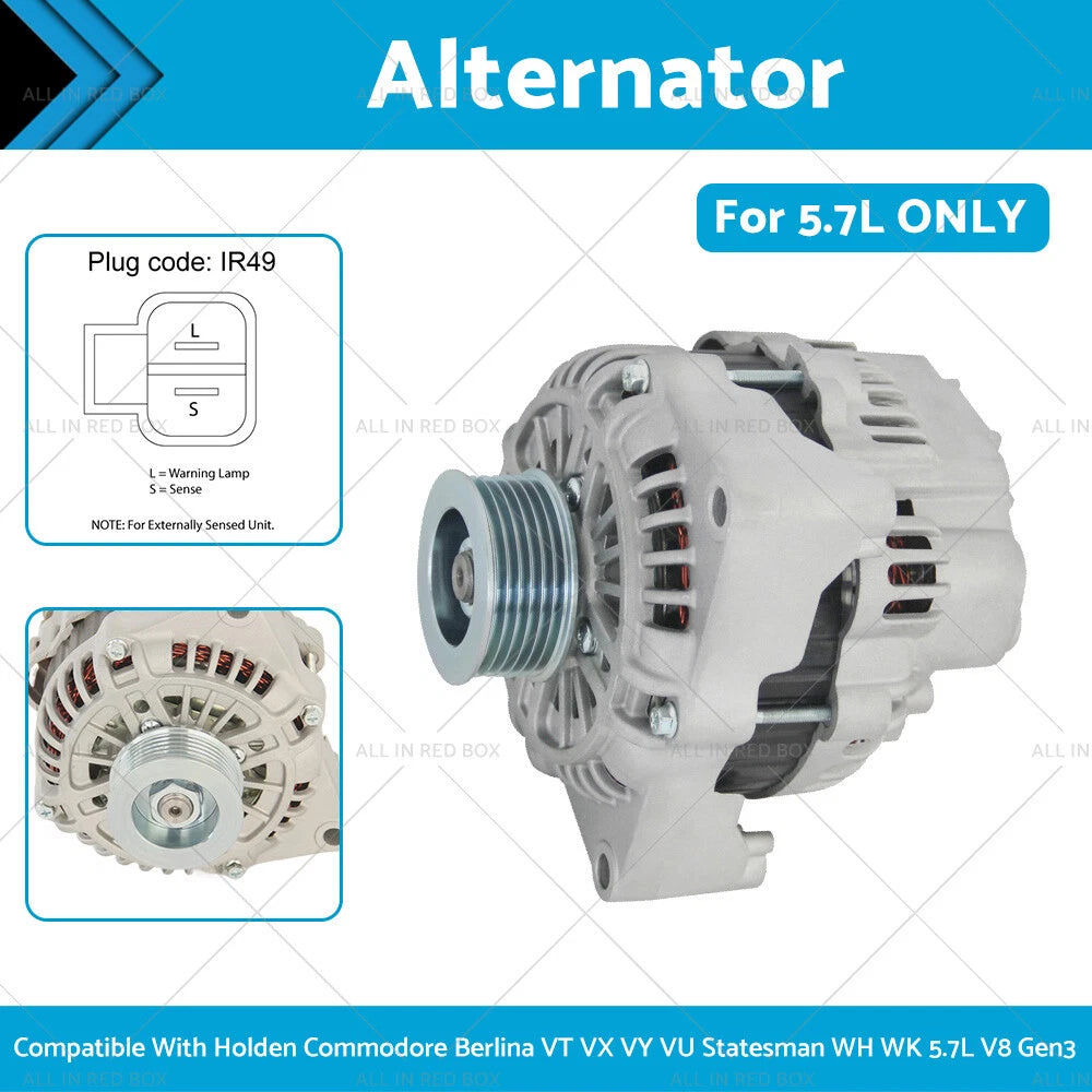 Alternator for Holden Commodore 5.7L V8 LS1 (1999–2007)