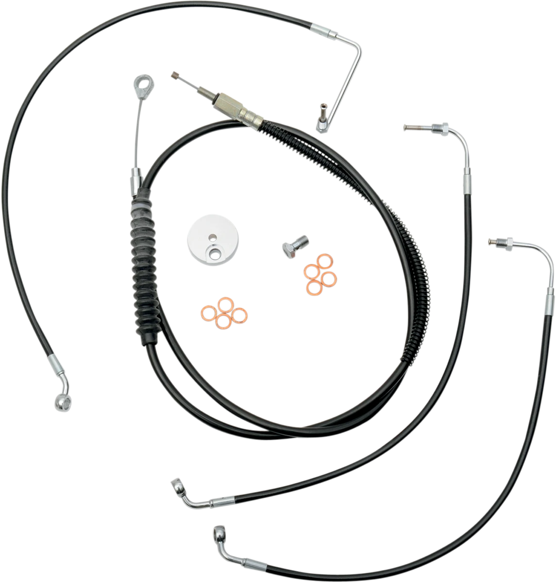 Handlebar Cable/Brake Line Kit for LA Choppers Ape Hanger (15"-17")
