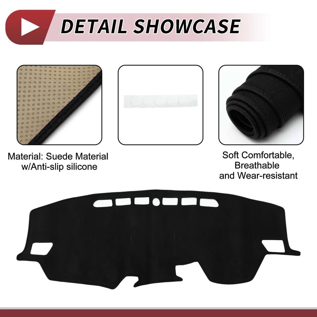 Dashboard Cover Mat for Toyota Raize A200A (2013–2020) Sun Protector Black