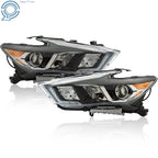 Set of 2 Halogen Headlights with LED DRL for Nissan Maxima (2016-2018)
