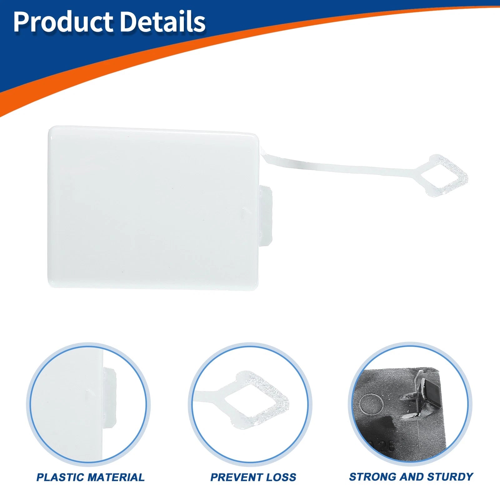 Tow Hook Cover for Mercedes-Benz E-Class (2003–2009) No.A2118850026 White