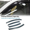 Set of 4 Window Deflectors for Ford Focus (2012–2018) Black Vent Visors