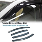 Set of 4 Window Deflectors for Ford Focus (2012–2018) Black Vent Visors