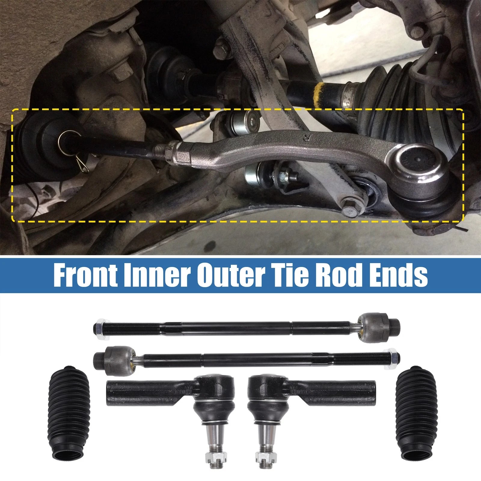6pcs Tie Rod End Links Kit for Dodge Ram 1500 (2006–2010)
