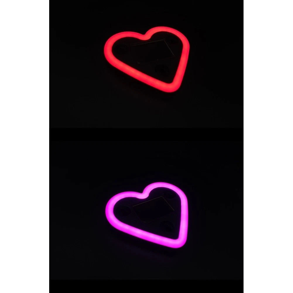 Solar LED Ambient Light for Car Window (Heart Shape)
