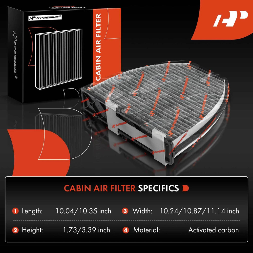 2X Activated Carbon Cabin Air Filter for Benz CLS550 (2012-2018)