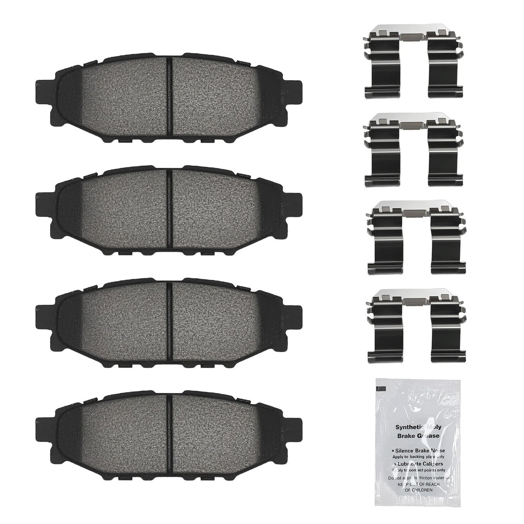 Set of 4 Rear Ceramic Brake Pads for Subaru Impreza (2008–2023)/Legacy (2005–2014)