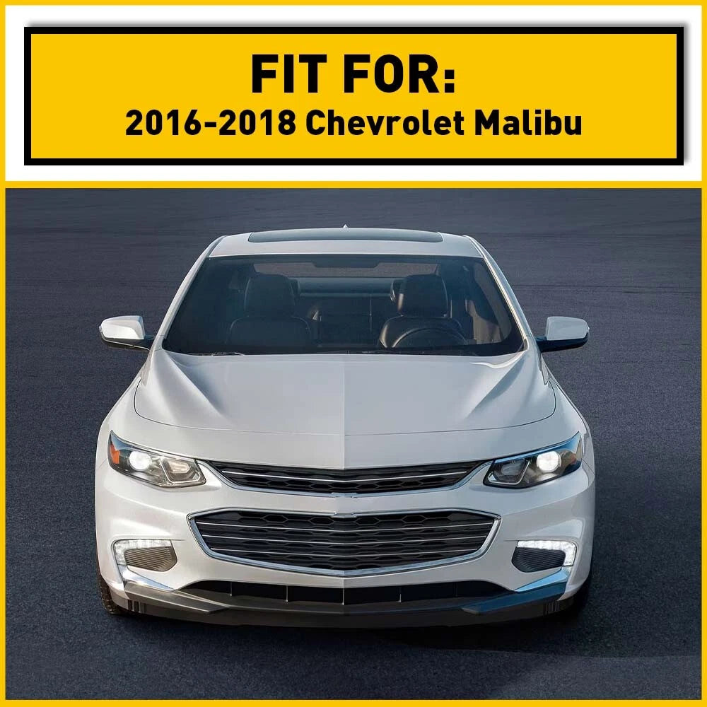 Chrome Front Bumper Fog Light Molding Cover for Chevy Malibu (2016-2018)