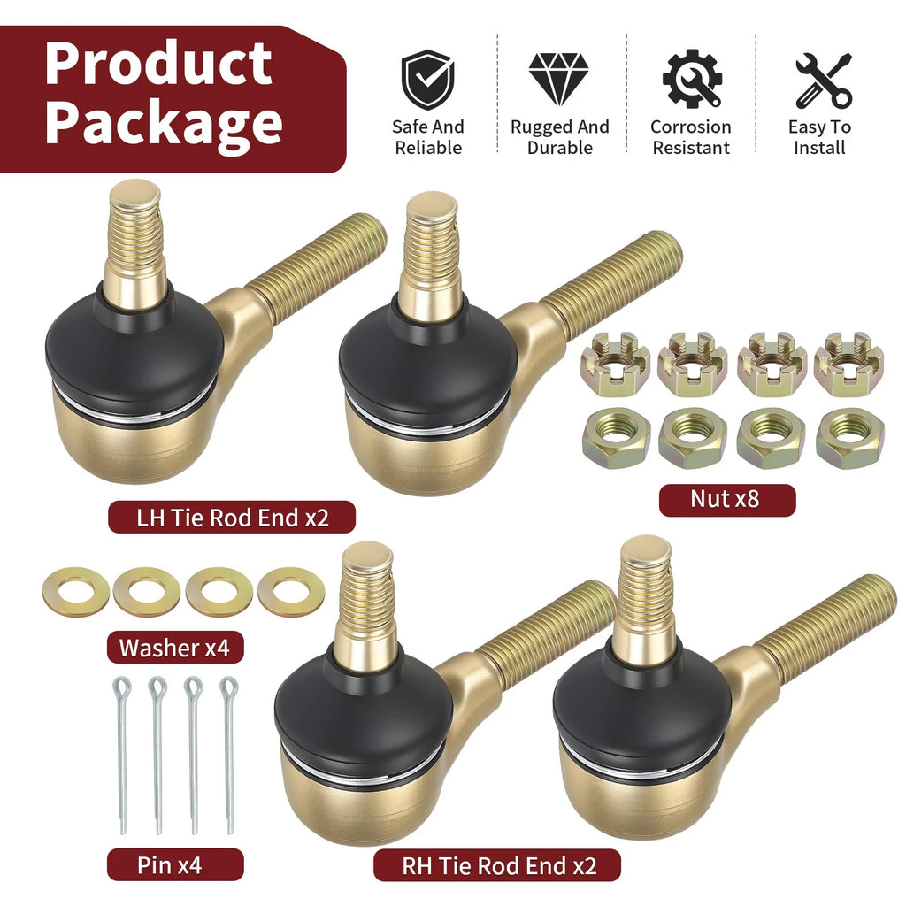 Set of 2 Tie Rod Ends for Polaris RZR 170 (2009–2021) 0454599 0454600