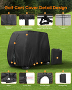 4 Passenger Waterproof Golf Cart Cover for Club Car EZGO Yamaha (420D)