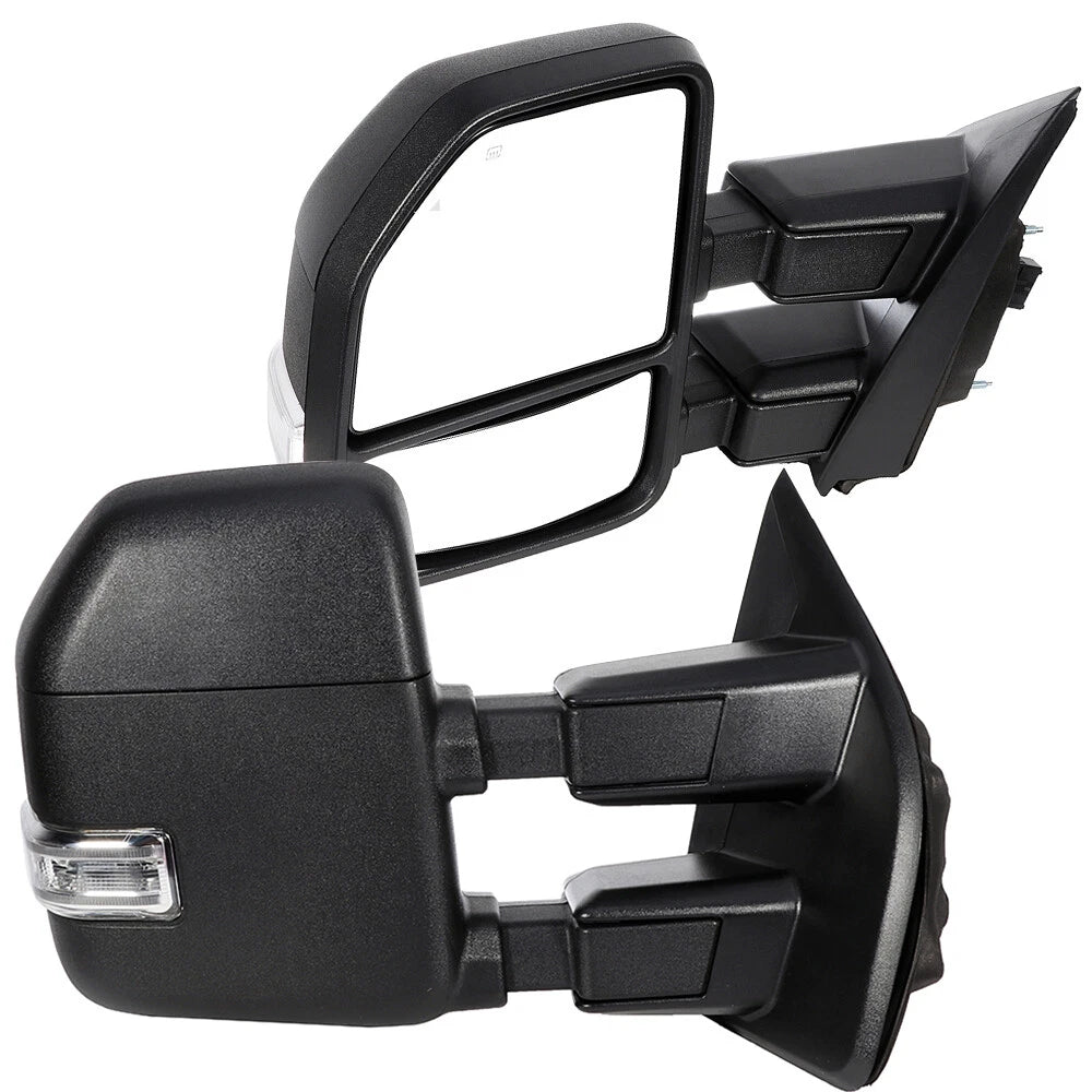 Set of 2 Power Heated Signal Towing Mirrors for Ford F250 (2017–2019)