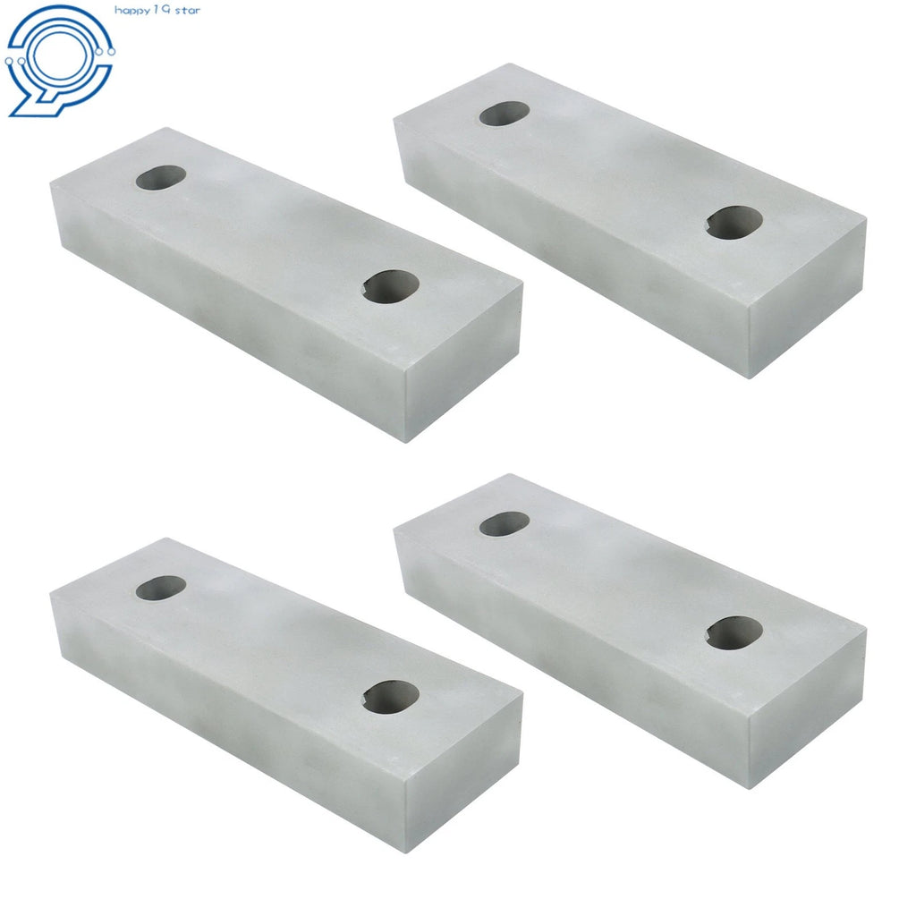 Set of 4 Reversible Aluminum Soft Jaws for 6" Vises (6" × 2" × 1")