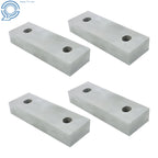 Set of 4 Reversible Aluminum Soft Jaws for 6" Vises (6" × 2" × 1")