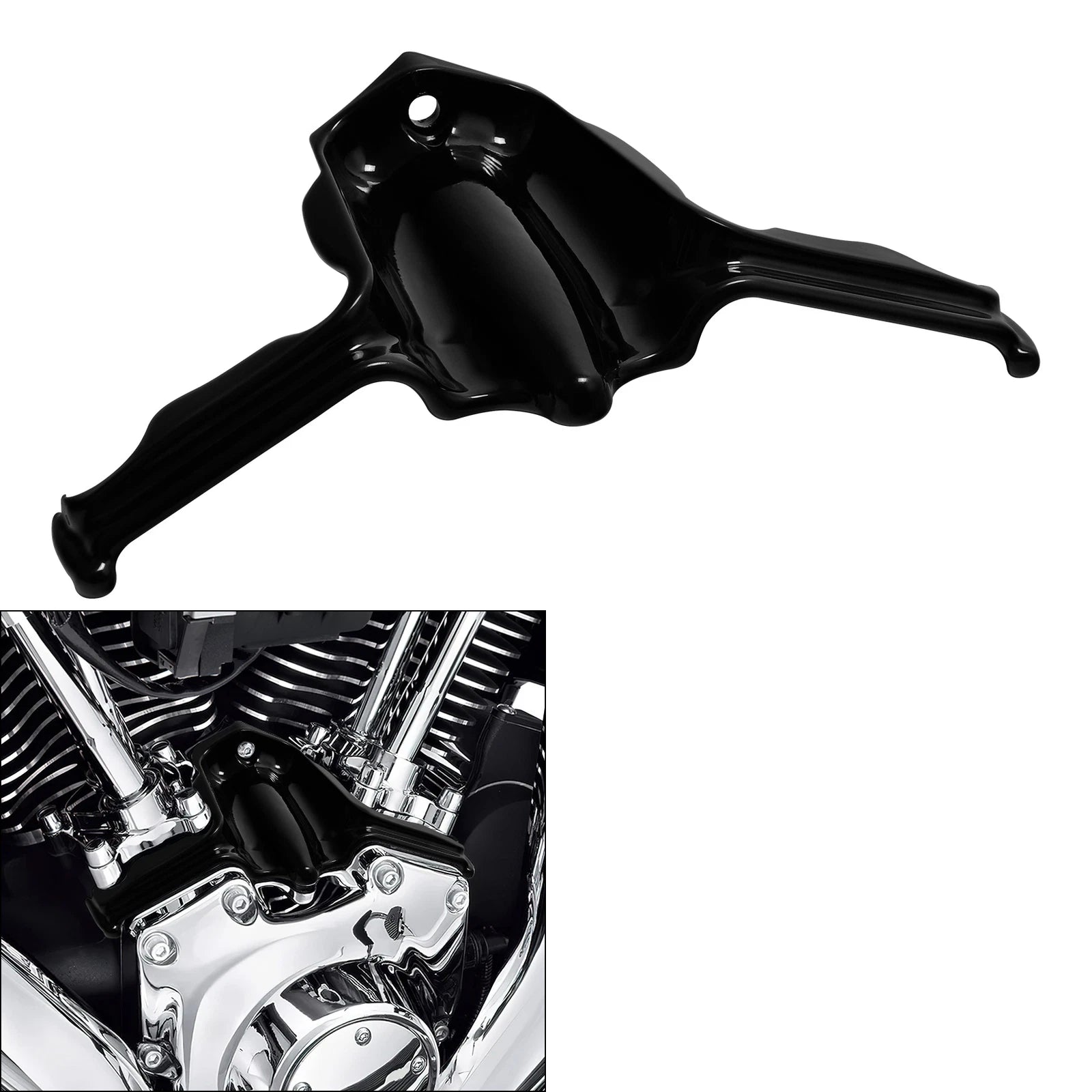 Gloss Black Tappet Block Accent for Harley Touring Dyna Fat Bob (1999–2017)