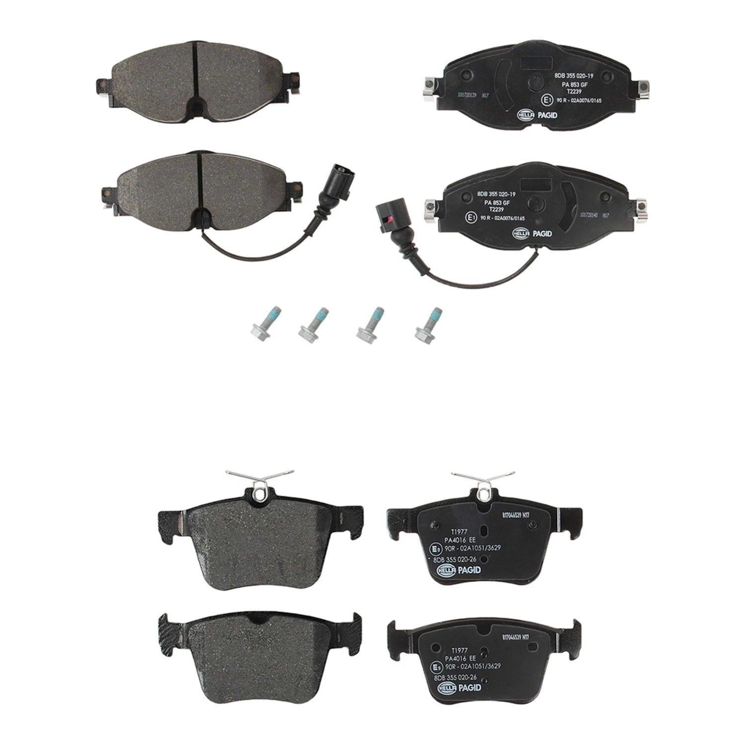Hella Low-Metallic Disc Brake Pads Kit for Audi TT Quattro (2000–2006)