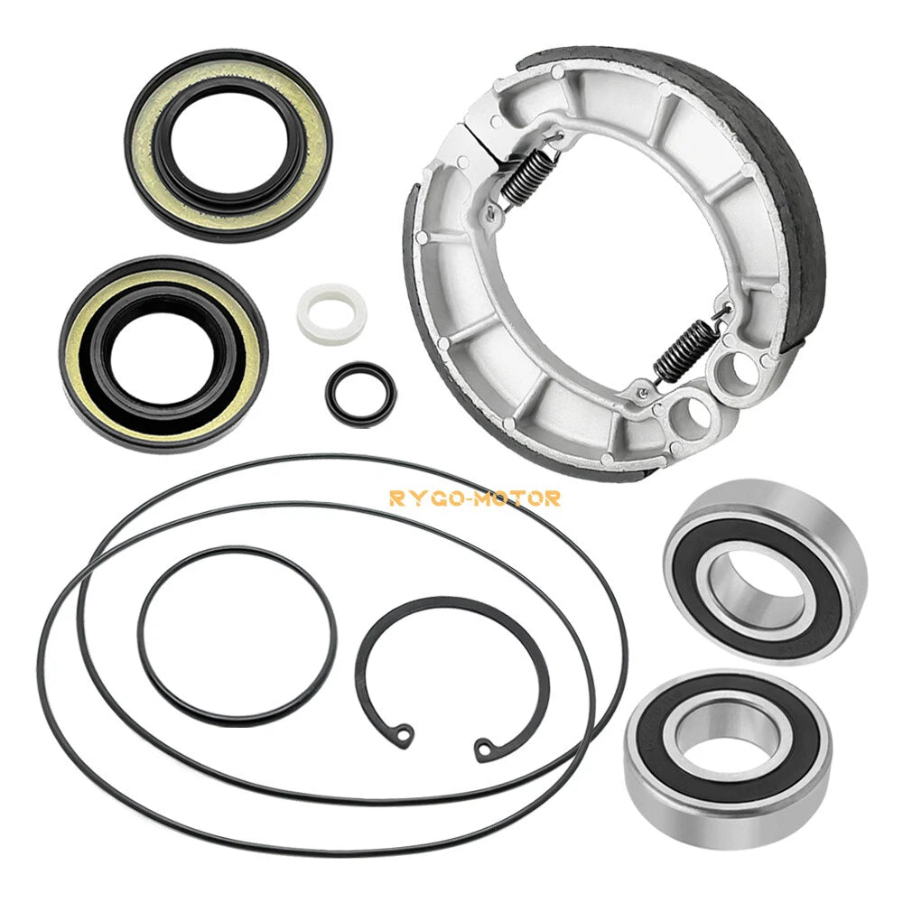 Rear Brake Drum Bearing Seals & Shoes Kit for Honda Rancher 350 400 (2000–2006)