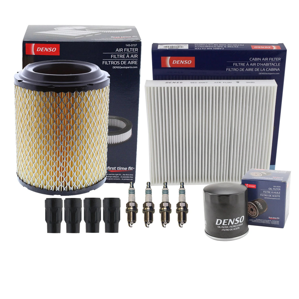 Denso Tune Up Kit 4 Spark Plugs & Boots for Dodge Caliber Compass Patriot (2007–2017)