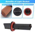 2X Headlight Side Marker Light Bulb Socket Base for Hyundai Elantra Santa Fe (2011–2018)