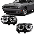 Headlight Assembly Set of 2 for Dodge Challenger (2015–2022) w/LED DRL Projector
