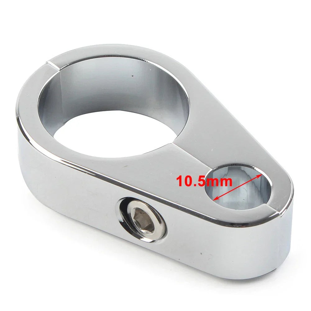 Black Brake Clutch Cable Wire Clamp Clip for Harley 1'' Handlebar