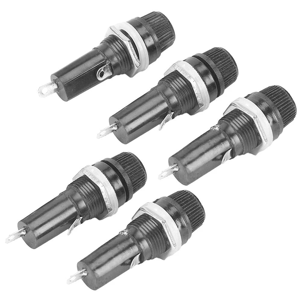 Solder Terminal Panel Mount Fuse Holder for 6x30mm Glass Fuses 10A 250V