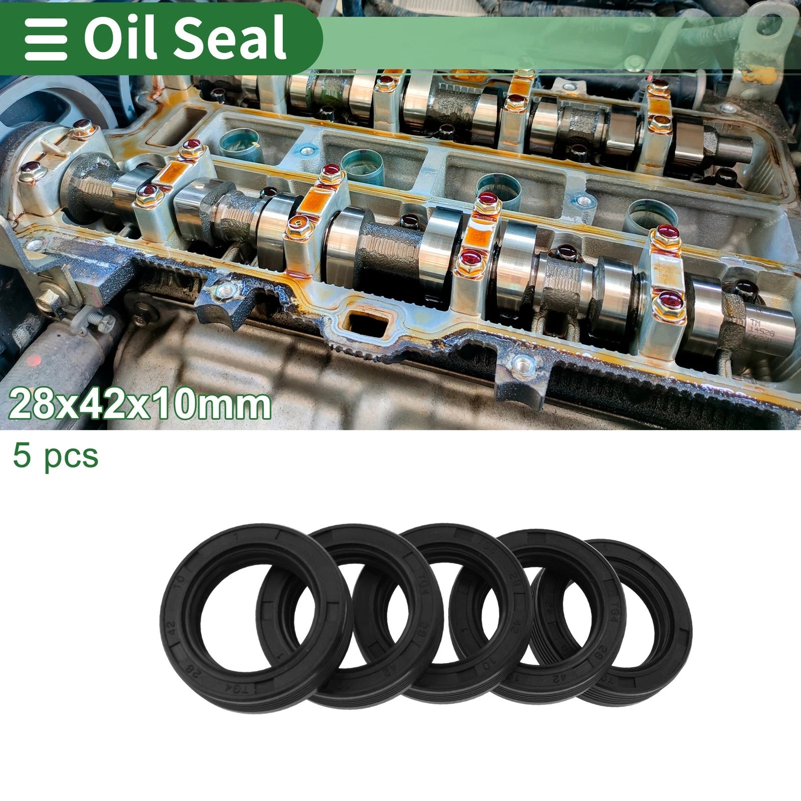 Oil Seal   - NBR Rubber 28x42x10mm