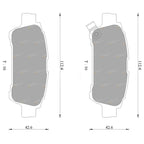 Rear Disc Brake Pad Set for Toyota Previa (2000–2006)