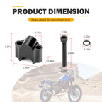 7/8" Black Handlebar Risers Bar Clamp Kit for Can-Am Honda Yamaha