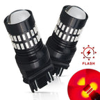 2X Red LED Strobe Brake Tail Light Bulbs
