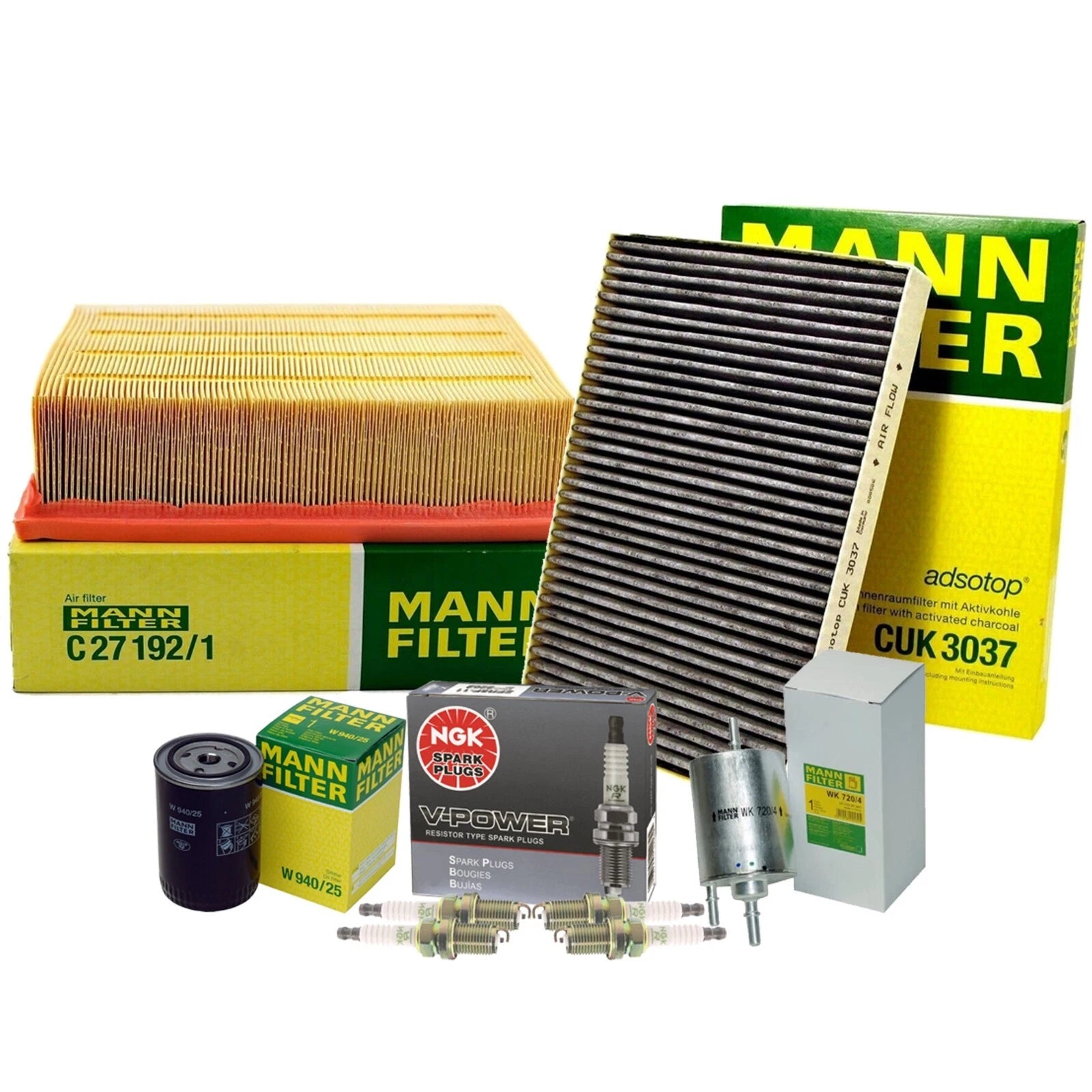 Tune-Up Kit with Mann Filters & NGK Spark Plugs for Audi A4 1.8L (1996–2001)