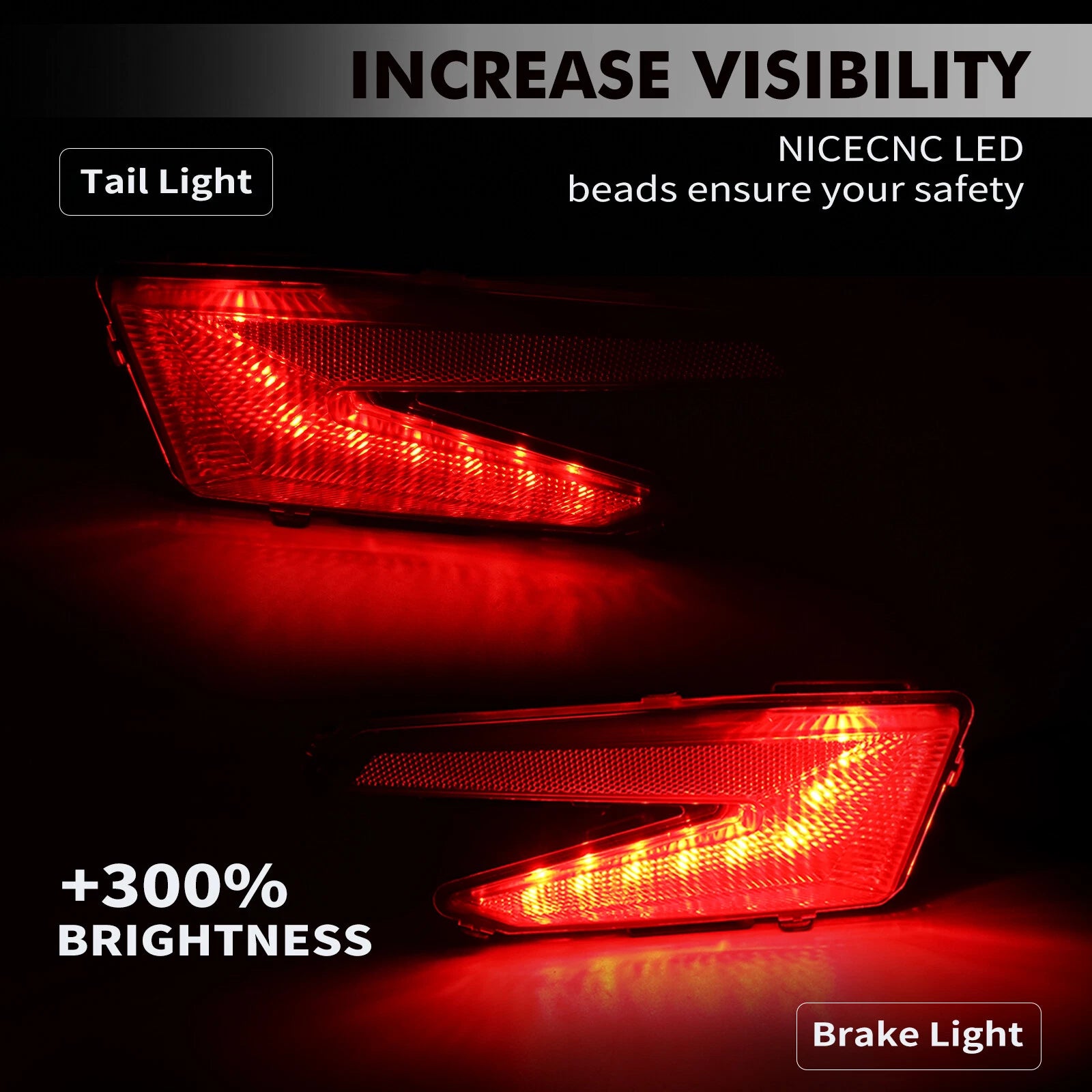 2X Rear LED Brake Tail Lights for Can-Am Maverick X3 (2017–2022)