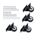 Set of 4 Heavy Duty 3 Inch Swivel Caster Wheels with Brakes