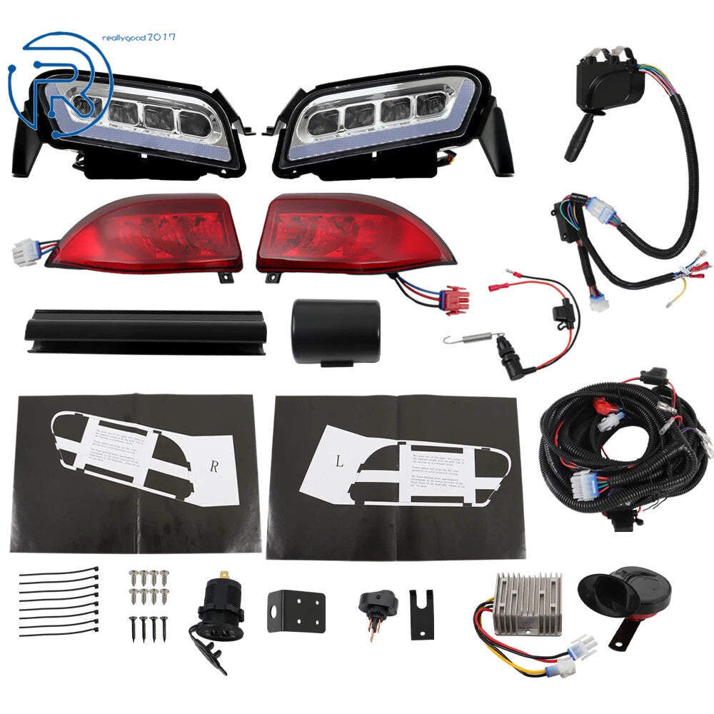 Headlight & Tail Light Kit for Club Car Tempo Golf Cart (2018–2023)