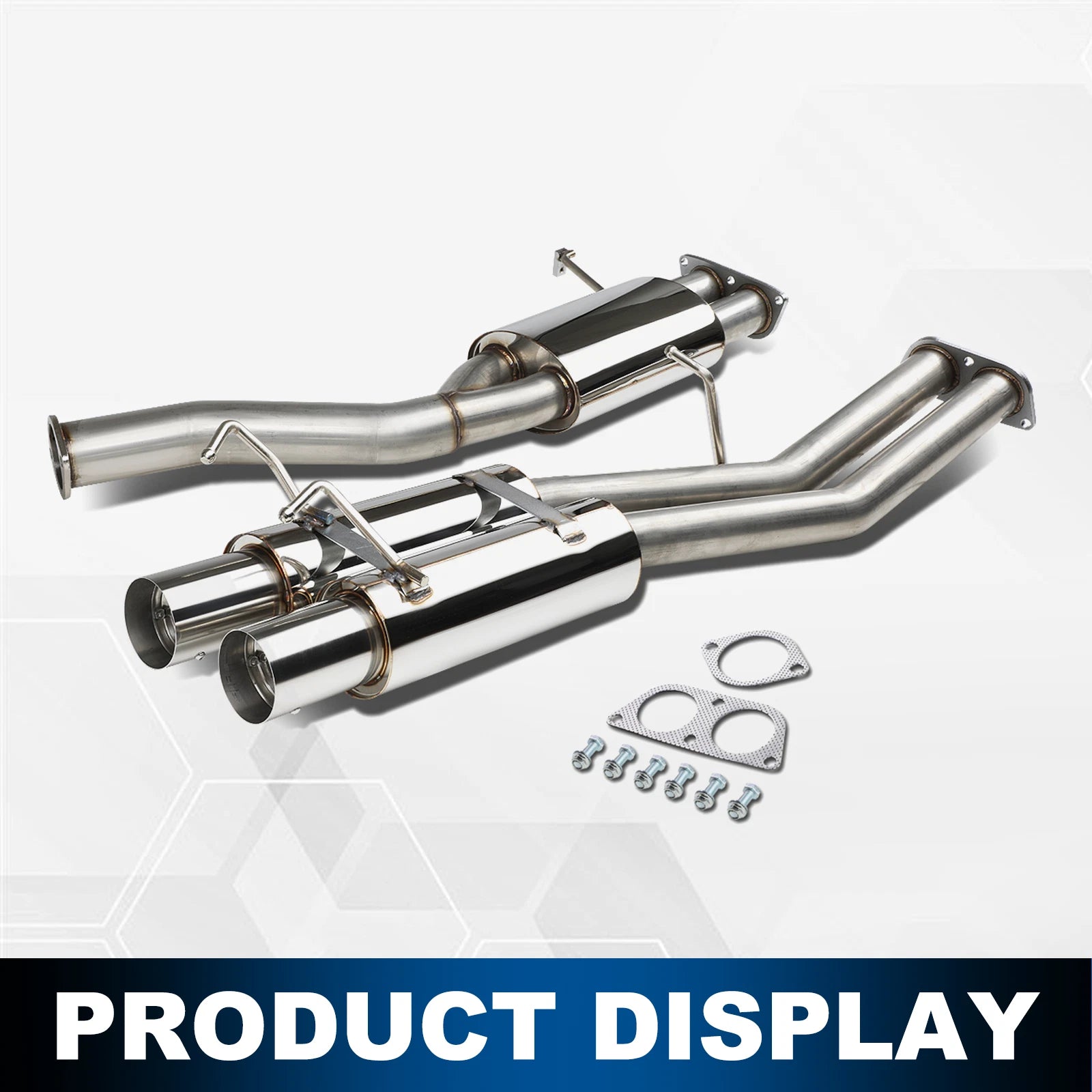 Dual Tip Catback Muffler System with Removable Silencer for Nissan 240SX (1989–1994)