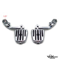 Furious Avenger Skull Chrome Highway Foot Pegs for Motorcycle (5", 1.25")