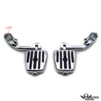 Furious Avenger Skull Chrome Highway Foot Pegs for Motorcycle (5", 1.25")